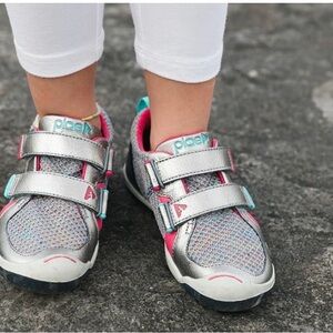 PLAE -Ty - Hematite Kids Metallic Sneakers